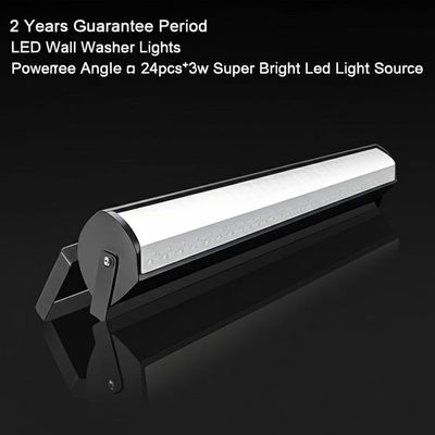 2 Years Guarantee Period LED Wall Washer Lights powered by 65 Degree Angle and 24pcs*3w Super Bright Led Light Source